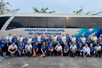 Atletas da melhor idade representam Cruz Machado nos Jogos de Integração do Idoso do Paraná