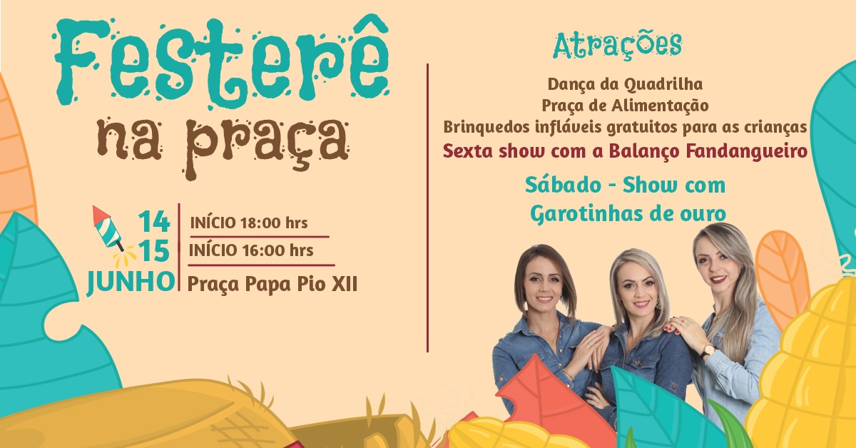 Festerê na Praça acontece neste final de semana