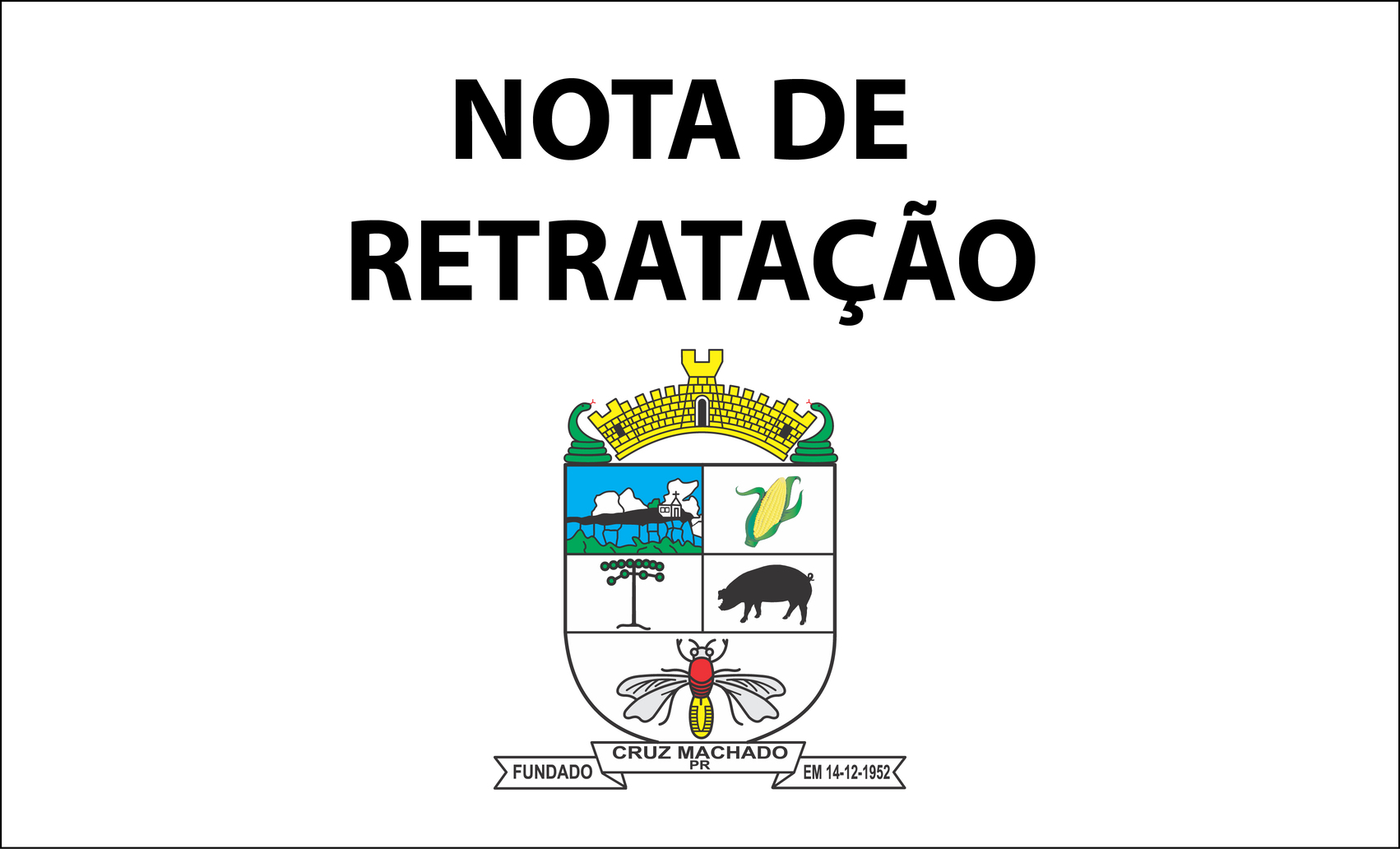 NOTA DE RETRATAÇÃO